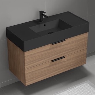 Bathroom Vanity Floating Bathroom Vanity, Modern, Walnut, 40